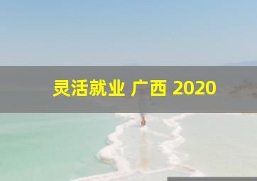 灵活就业 广西 2020